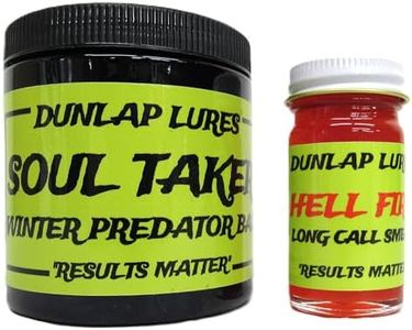 H2 Tackle and Outdoors Dunlap Lures Bundle, Hellfire Lure 1oz + Soul Taker Bait 8 oz, Coyote, Fox, Bobcat Trapping