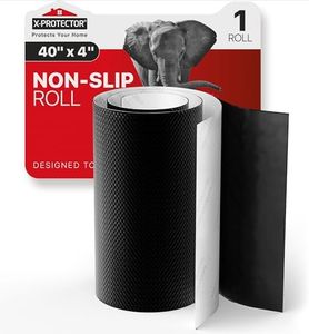 X-Protector Non Slip Pad - 1 Black Roll, 40 x 4 - Premium Silicone Feet to Keep Furniture from Sliding - Non Slip Floor Protectors for Furniture and Appliances - Forget About Sliding Objects!