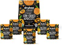 Drybox Organic Sun Dried Turkish Apricots, 5 Snack Packs Unsulfured Unsweetened No Sugar Added, Non-GMO Dried Apricots for Snacking in School, Gym, and Office | 2 oz per Portion Pack, 5 Packs