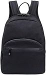 FIREDOG Mini Smell Proof Backpack with Lock for Men Women Travel (Black)