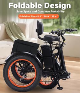 NOMIGO Electric Tricycle – 20x4 Fat Tire, Adult E-Bike