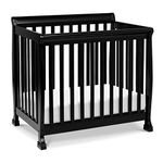 DaVinci Kalani 4-in-1 Convertible Mini Crib in Ebony | Greenguard Gold Certified