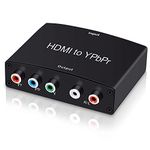 atdaraz 1080P HDMI to 5 RCA RGB Ypbpr AV Component Video + R/L Stereo Audio Converter Adapter for Sky HD Blu Ray DVD iOS Mac TV PS3