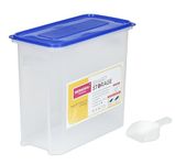 Varmora Smart Storage Plastic Container and Rice Scoop (Combo Pack, 15 Kg, Clear)