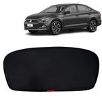 KINGSWAY® Car Rear Windshield Curtain Sun Shades Compatible with Volkswagen Virtus (Year 2022 Onwards), Dicky - Black, Cotton Mesh, 1 Piece