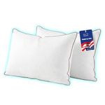 puredown Goose Down and Feather Bedding Pillows Insert White 2 Pack King Size