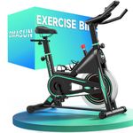 DMASUN Exercise Bike for Home Gym Use with LCD Display & Tablet Holder, Silent 0-100% Level Resistance Indoor Cycling Bike, Professional Stationary Bike with Comfortable Seat, 350/360LBs Capacity