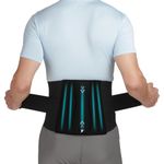 Flamingo Lumbar Sacro Belt | Orthopedic Back Support Brace for Lower Back Pain Relief, Posture Correction & Sciatica | Dual Adjustable Compression Belt for Men & Women | Size - Extra Large | Black |