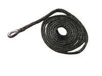 1/4"10ft ATV Snow Plow Lift Rope,Synthetic Winch Rope,Boat Winch Cable,Snow Plow Attachments (Black)