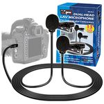 Vidpro XM-DLC Dual-Head Interview Lavalier Microphone for DSLR Cameras & Camcorders