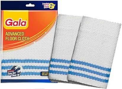 Gala Microfiber Advance Floor Cleaning Cloth(Pocha) for Mopping - White, Pack of 2 (163054)