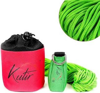 kutir Throw Weight and Line Kit with Storage Bag 11 OZ 600D Pouch, 150 Foot Polyethylene Easter Rope for Arborists, Suitable for Tree Climbing, High Limb Throwing
