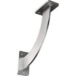 Ekena Millwork BKTM02X09X09BRSS 2" W X 9" D X 9" H Bradford Bracket, Stainless Steel