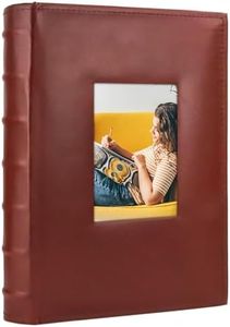 Vienrose Photo Album 4x6 300 Photos with Memo Area Leather Cover Large Capacity Slip-in Pictures Book for Wedding Baby Vacation, Brown