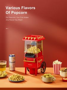 Cozeemax 1200W Popcorn Maker – Red Electric Hot Air Popper