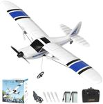 VOLANTEXRC RC Plane 2 Channel Trainer Airplane Sport Cub Remote Control Aircraft Toys Ready to Fly with Gyro Easy to Fly & 2.4GHz Radio Controlled for Kids & Beginner (762-2 Blue)