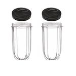 GG Pinkey Pack of 2 16 Ounce Tall Jar Cups for Magic Bullet Blender Juicer 250W mb1001Series