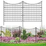 YITAHOME Metal Decorative Garden Fence Animal Barrier No Dig Dog Fencing for Yard 5 Panels 36"(L)×39"(H)