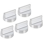 BlueStars 5-Pack Ultra Durable W10766544 Gas Stove Knobs Replacement - Exact Fit for for Whirlpool Gas Stoves Ranges Ovens - Replaces AP5958476 W10430807 W10676228 4248219 PS10067059