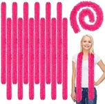 Xtinmee 24 Pcs 5 ft Feather Boas Artificial Fluffy Boas Decoration Feather Scarf for Women Halloween Tea Party(Rose Red)