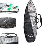 DORSAL Travel Shortboard and Longboard Surfboard Board Day Bag Cover 7'6 Black/Grey