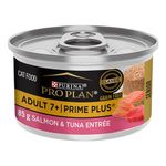 Purina Pro Plan Prime Plus Senior Wet Cat Food, Adult 7+ Salmon & Rice - 85g Can (24 Pack)