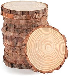 Rodajas de Madera sin Acabado Círculos de Madera Natural,Rodajas de Madera Diámetro 10-12 cm 10 pcs Troncos Madera Decoracion Apto para Pirograbador de Madera, Pintura, Arte de Bricolaje, Navidad