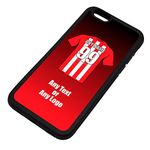 Personalised Gift - Southampton iPhone 6 / 6s Case (Black, Football Club Design Theme) - Any Name/Message on Your Unique - Apple TPU - The Saints