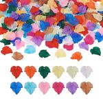 Craftdady 360pcs Craftdady 100Pcs Frosted Acrylic Maple Leaf Pendants Mixed Color Autumn Tree Leaves Charms 24x22.5mm with Loop for Jewelry Craft Making