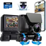 Driveye Dash Cam Front and Rear,4K 4 Channel 360° Front Dash Camera for Cars,Built-in 5GHz Wi-Fi GPS, Voice Control, Free 128G Card,Night Vision, CPL Filter,24H Parking Mode,G-Sensor(D7)