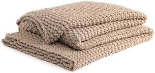 YnM Chunky Cotton Knit Throw Blanke