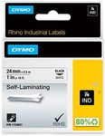 DYMO Rhino Industrial Labels - Self-Laminating Tape 24mm Black on White