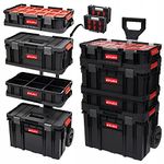 OliveBird 6 In 1 XL Rolling Toolbox Trolley Workshop Case Set Plastic Drawers Tool Box on Wheels, 6 Tool Boxes Set