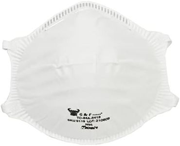 G & F Products G & F Particulate Respirator Dust Mask Two-Strap Cup Style Design, Lightweight with Cushioning Nose Foam, 20 Masks in the box