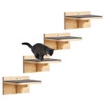 SHENGOCASE 4-Pack 25 x 18cm Large Cat Wall Steps Shelf Shelves, Cat Wall Furniture, Wall Mounted Cat Stairs Cat Perch