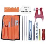 Chainsaw File Kit for Sharpening Filing Chainsaws - Include Files, Wood Handle, Depth Gauge, Filing Guide, Tool Pouch & Chainsaw Filing Stump Vise by Poweka