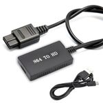 N64 to HDMI-Compatible Converter, N64 to HDMI-Compatible Adapter, High Definition Link Cable for N64/SNES/SFC/NGC Console/HDTV/Monitor/Projector