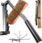 TOPWAY Manual Wood Log Splitter Wall Mounted Portable Firewood Kindling Splitter with Extra 40cm Replaceable Handle for Home Indoor Outdoor Camping Use