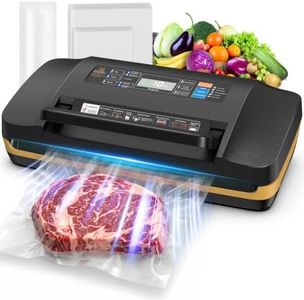 Commercial Vacuum Sealer Machine,95KPa Food Vacuum Sealer Machine,18-in-1 Scelleuse Sous Vide with Double Heat Seal, Dry Moist Damp Modes, Built-in Cutter & Roll Storage,Easy-Lock Handle for Sous Vide
