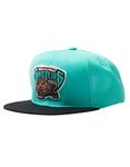 Mitchell & Ness Vancouver Grizzlies Snapback Hat - Teal/Black/Throwback Logo - Basketball Cap for Men, Teal, Black, One Size