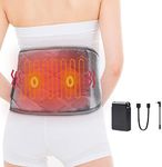 Vofuoti Heat Pads for Pain Relief with Massager, Cordless, Electric Heat Pad with Battery, 3 Heat Settings for Cramps Relief, Gift for Women Men Grey(Heating and Vibration)