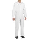 Red Kap Men's Twill Action Back Coverall, White, Medium