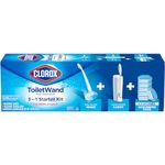 Clorox ToiletWand Disposable Toilet Cleaning System - ToiletWand, Storage Caddy and 6 Disinfecting ToiletWand Refill Heads (Packaging May Vary) (03191)