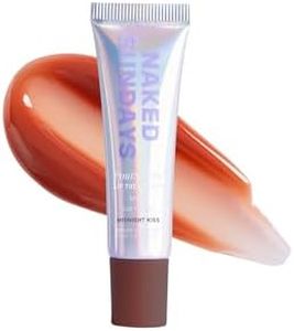 Naked Sundays Poutscreen SPF 50 Lip Treatment – Hydrating Lip Balm with Broad Spectrum, Glossy Non-Sticky Finish, Nourishing Lip Care with Peptides for Protected Lips - 15ml (Midnight Kiss)