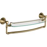 Delta Faucet 79710-CZ Cassidy 18-Inch Glass Shelf with Bar, Champagne Bronze