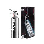 Firexo All in One Stainless Steel Fire Extinguisher (2 Litre / 2 kg) Chrome - Multipurpose Extinguisher for ALL FIRES inc. Li-ion Battery Fires! - Emergency Safety Equipment for Indoor/Outdoor