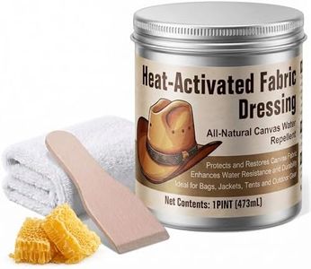 MTLEE Canvas & Fabric Wax with Smoothing Tool, 1 Pint Heat Activated Fabric Dressing, Natural Protection Against Water, Waterproof Jacket Wax for Jackets, Outdoor Gears, Bags & Canvas