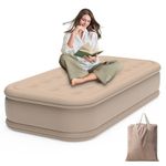 Halohop Air Bed with Pump, Inflatable Bed for Home with Built-in Electric Pump, 3 Mins Quick Self-Inflation/Deflation Inflated Bed, Portable Airbed for Home Outdoors Hiking Travel