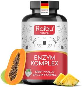Verdauungsenzyme - Enzym Komplex mit hoher Aktivität - Magensaftresistente Kapseln mit Bromelain, Papain,Amylase, Lipase, Protease & Laktase - Vegan, ohne Zusätze & laborgeprüft - 90 Kapseln