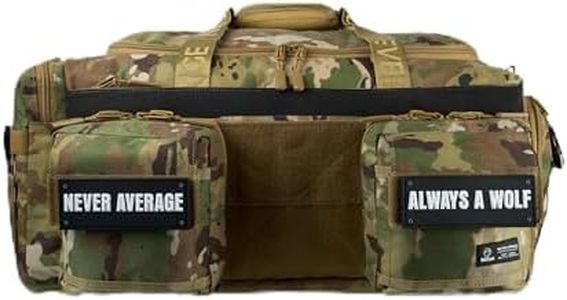 WOLFpak Ultimate 40L Gym & Travel Duffle Bag | Heavy-Duty Gear Bag w/Durable Waterproof 1000D Oxford Material | Hard Shell Base, Laptop Sleeve, Custom Patch Options | (OCP Camo)